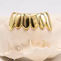 6 teeth bottom gold grillz set