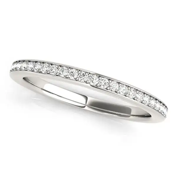 A classic diamond ring radiating sophisticated beauty and elegance. Made of fine 14k white gold.